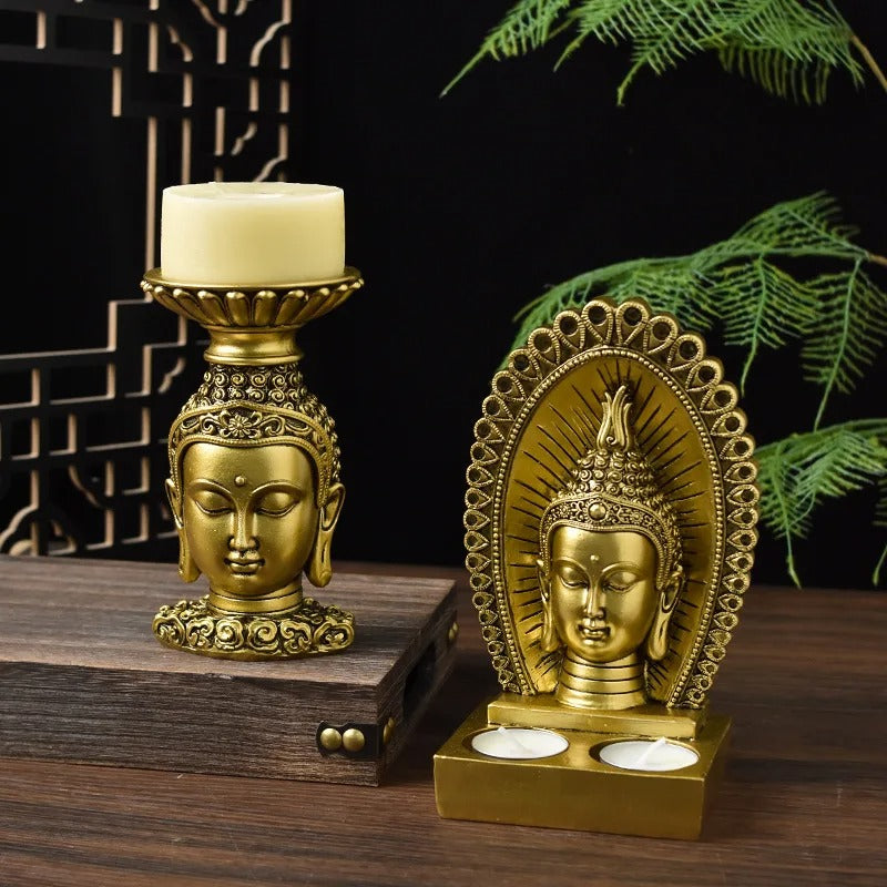 bougeoir tĂȘte de bouddha ambiance zen et spirituel duo