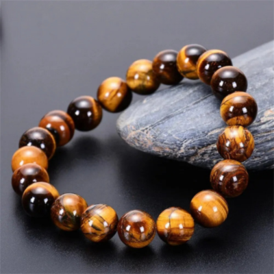 Bracelet perle œil de tigre 10mm