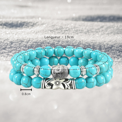 Bracelet perle tete bouddha dimensions