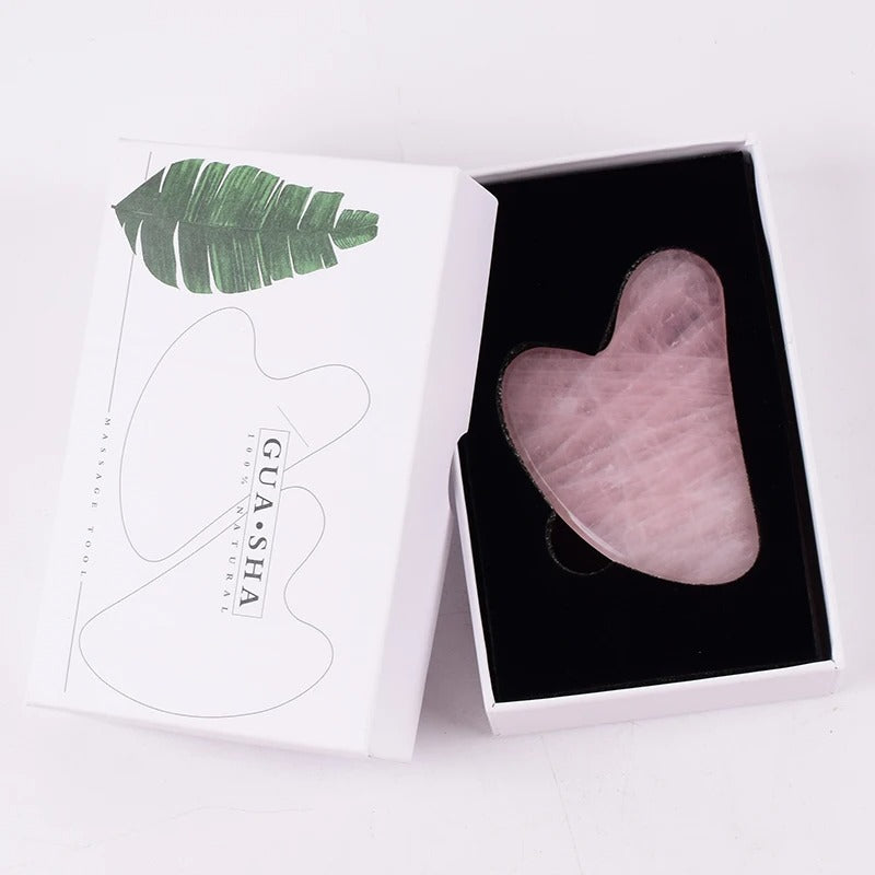 Gua sha quartz rose boite