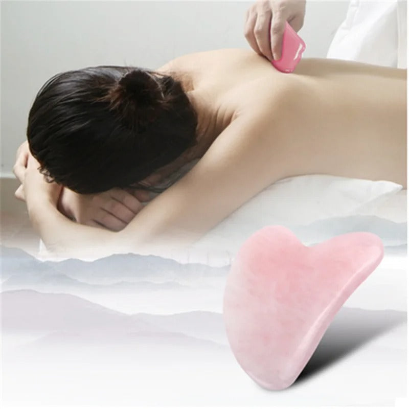 Gua sha quartz rose dos