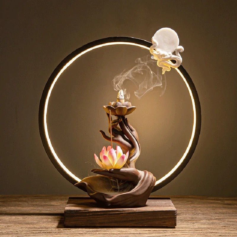 Lampe - Encens Bouddha brun