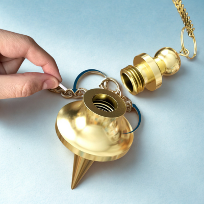 Pendule divinatoire metal ouverts