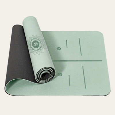 Tapis de yoga positions variant vert