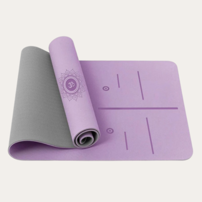 Tapis de yoga positions variant violet