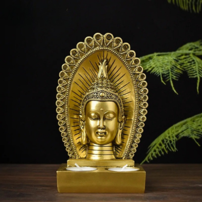 bougeoir tête de bouddha ambiance zen et spirituel variante corps