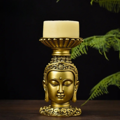 bougeoir tête de bouddha ambiance zen et spirituel variante tete