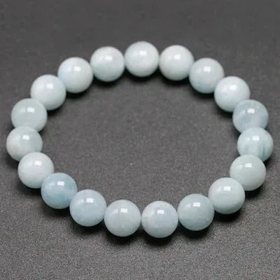 bracelet anti stress aigue marine 10mm