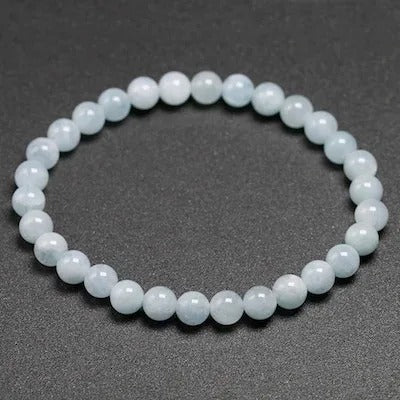 bracelet anti stress aigue marine 6mm