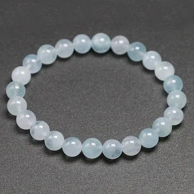 bracelet anti stress aigue marine 8mm
