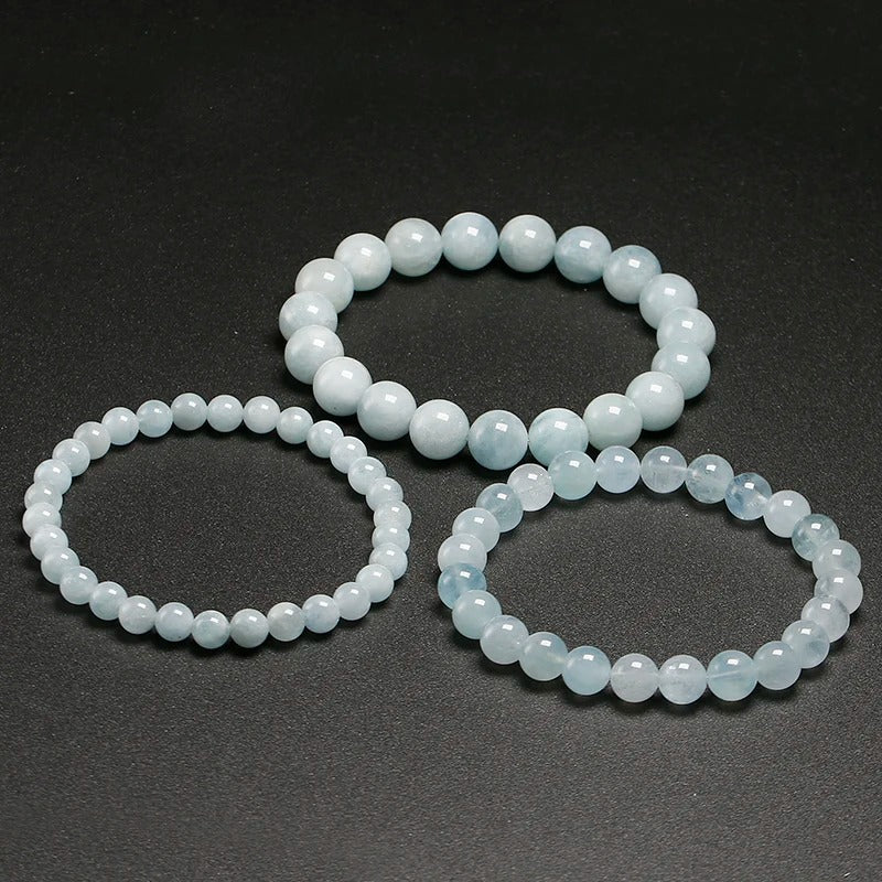 bracelet anti stress aigue marine trois
