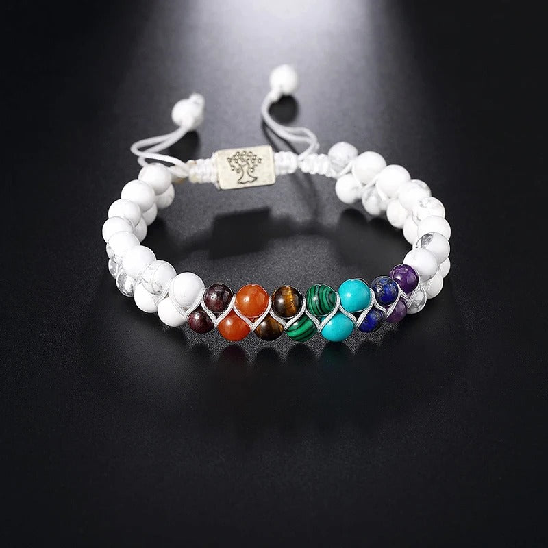 bracelet chakras variante blanc