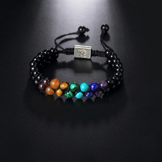 bracelet chakras variante noir