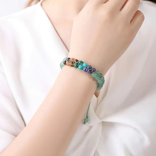 bracelet chakras vert