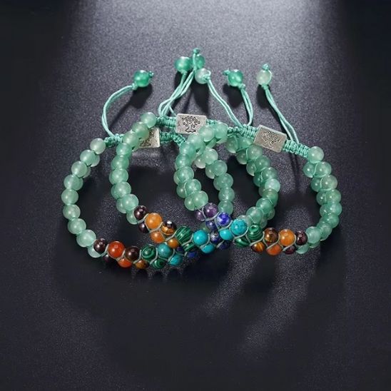 bracelet chakras vert presentation