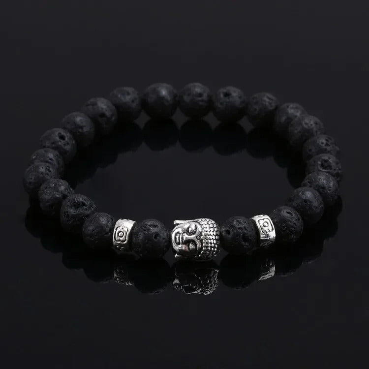 bracelet perle bouddha noir