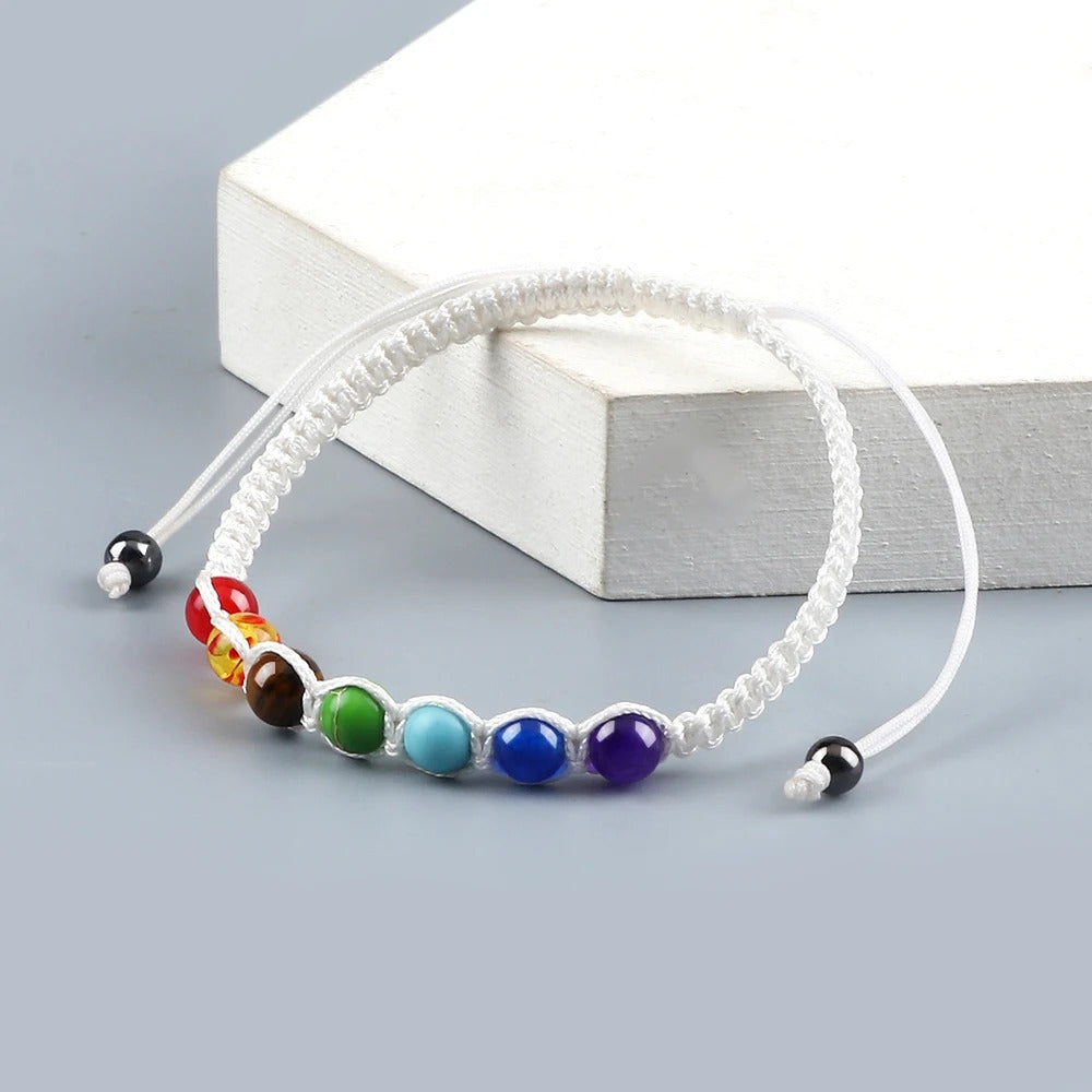 bracelet perle chakra blanc