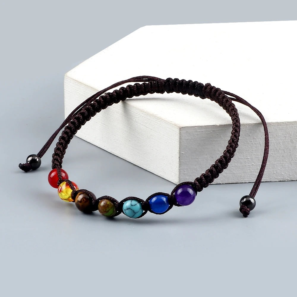 bracelet perle chakra noir