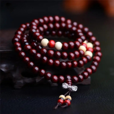 bracelet perle mala rouge