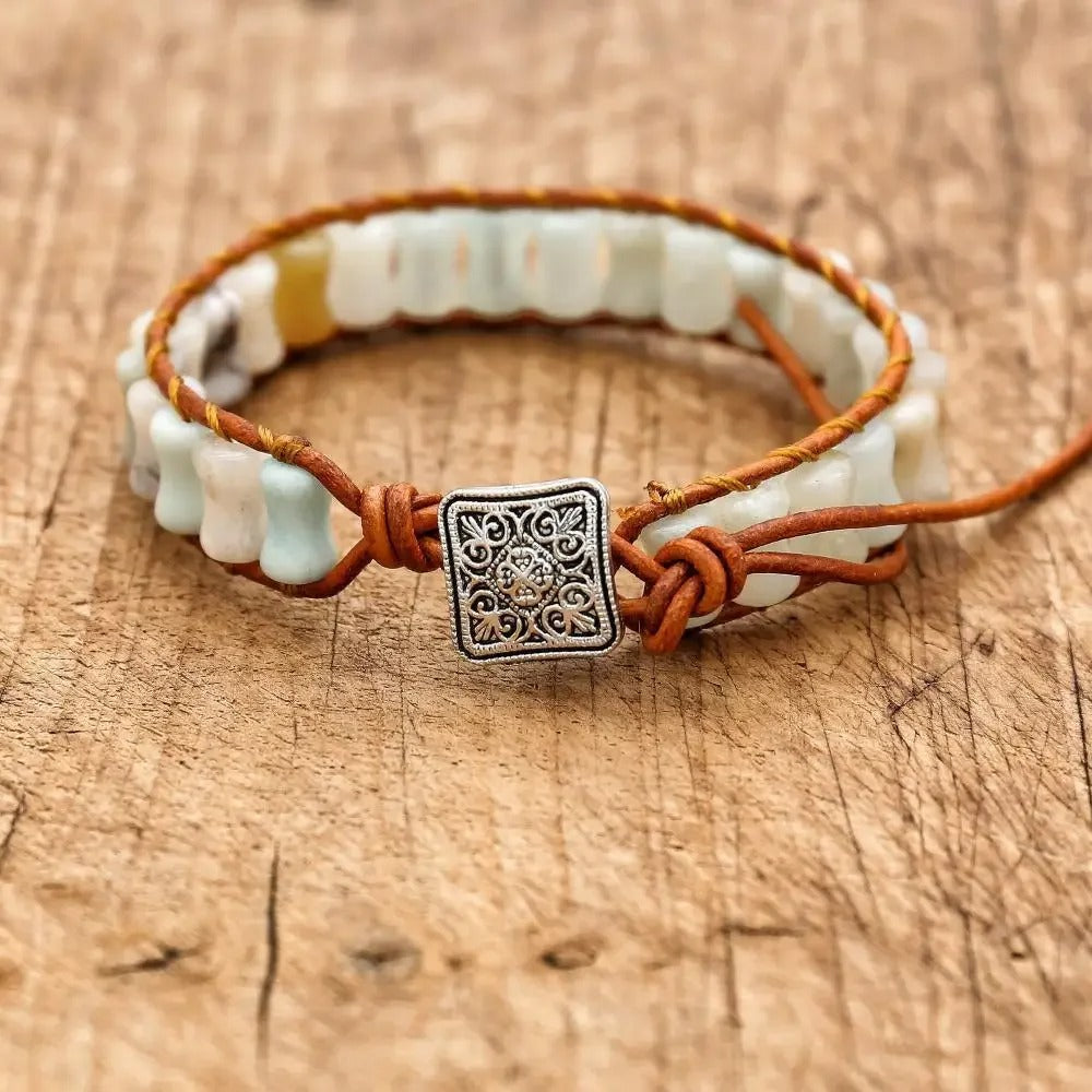 bracelet perles plates boho arriere
