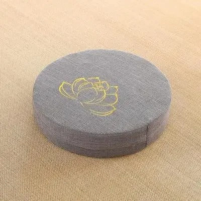 coussin yoga lotus gris