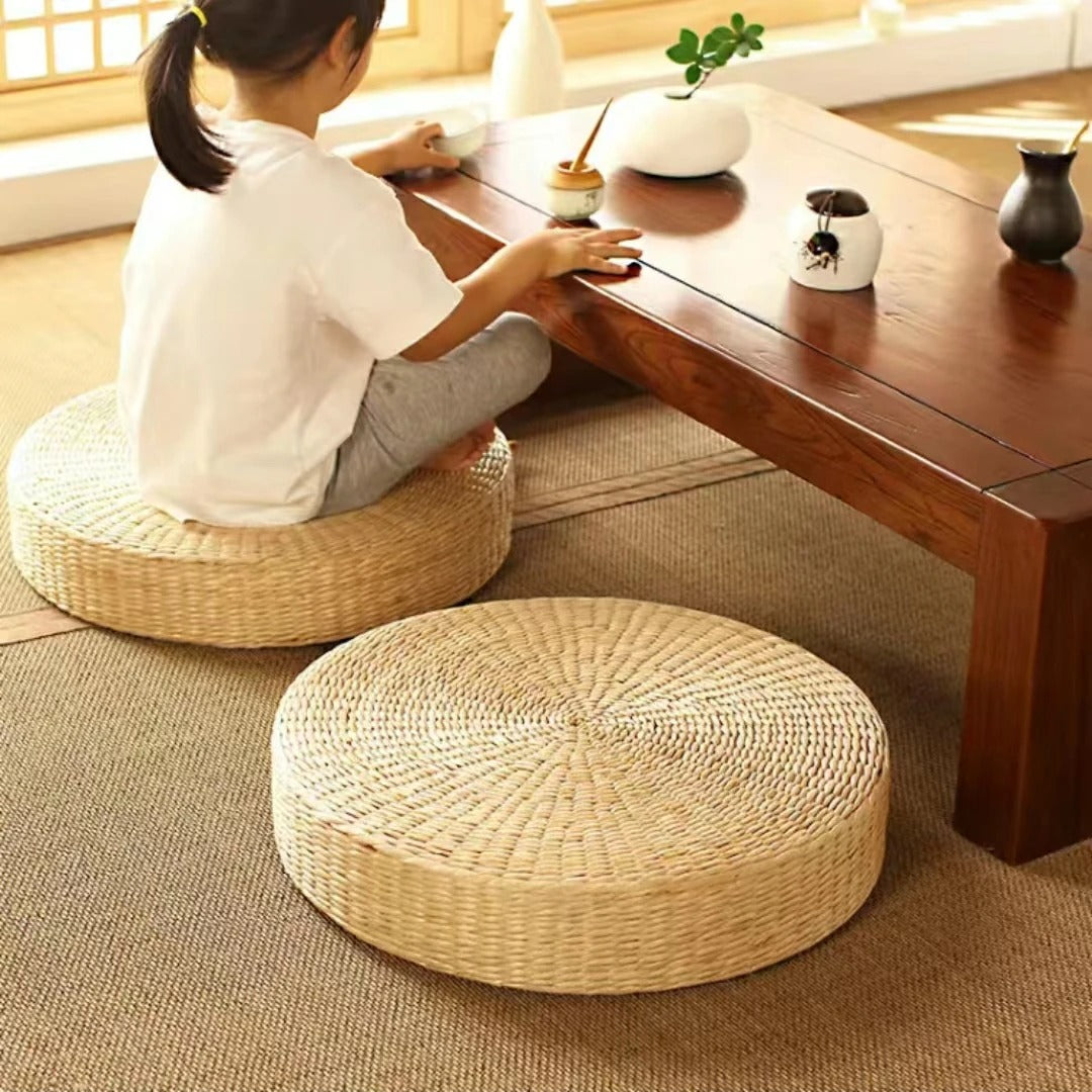 coussin yoga naturel fille