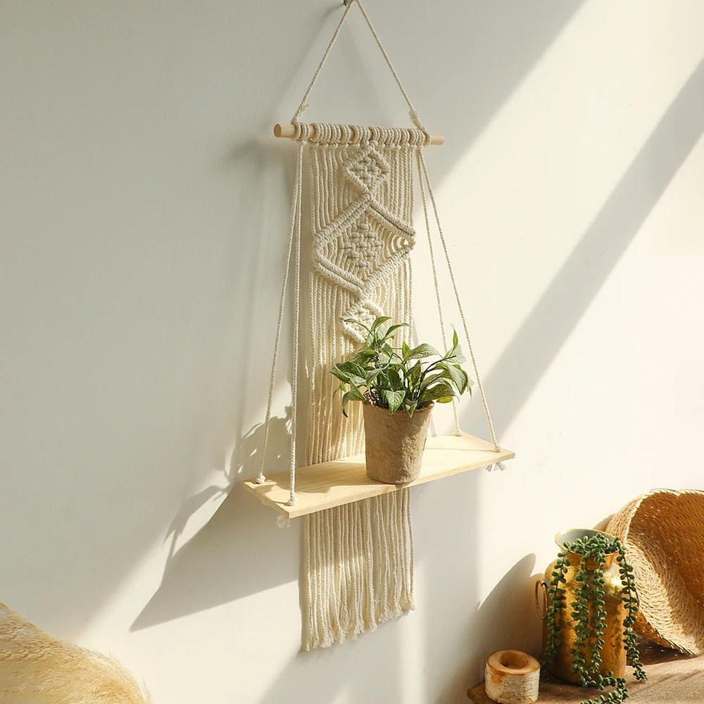 etagere murale macrame cote