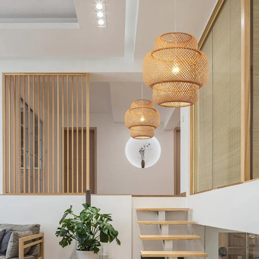 lampe suspendue bamboo zen