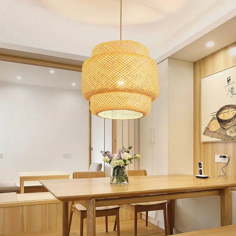lampe suspendue bamboo cuisine