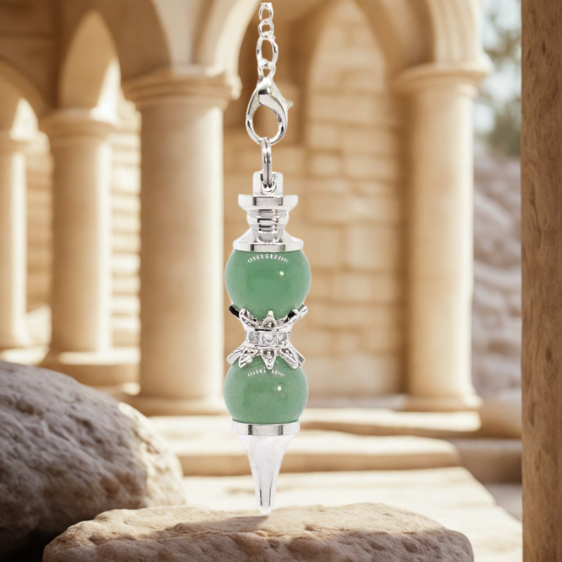 pendule divinatoire double vert