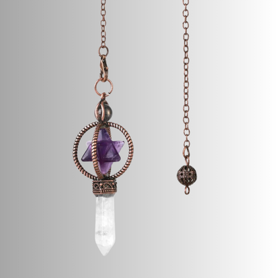pendule divinatoire etoile violet