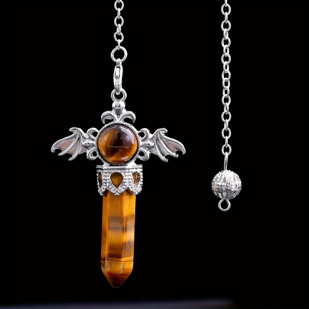 pendule oui non aile d'ange marron