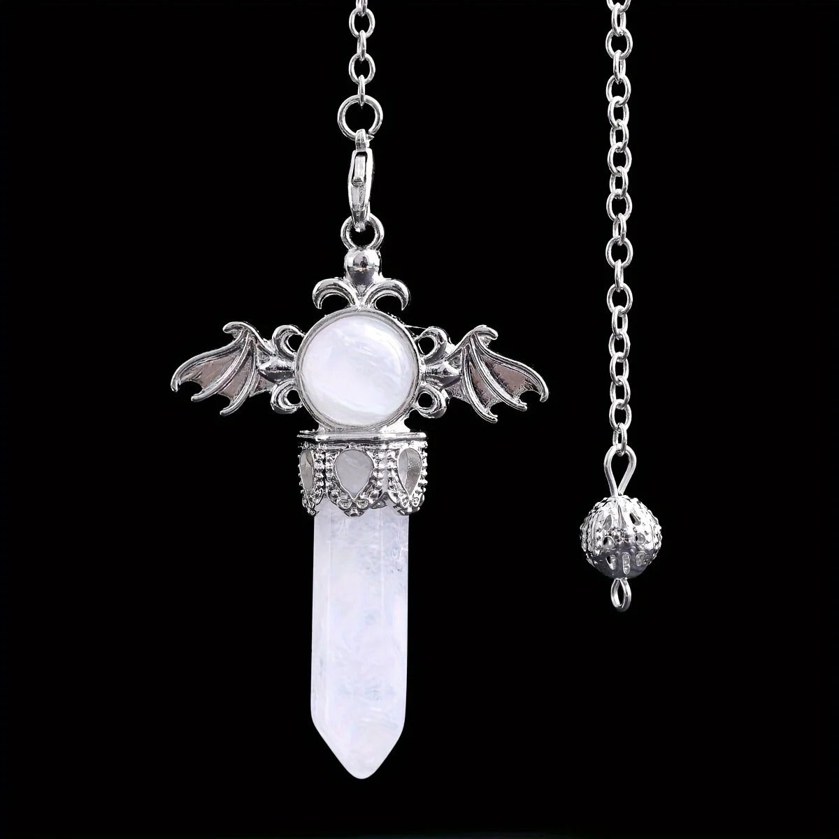 pendule oui non aile d'ange blanc