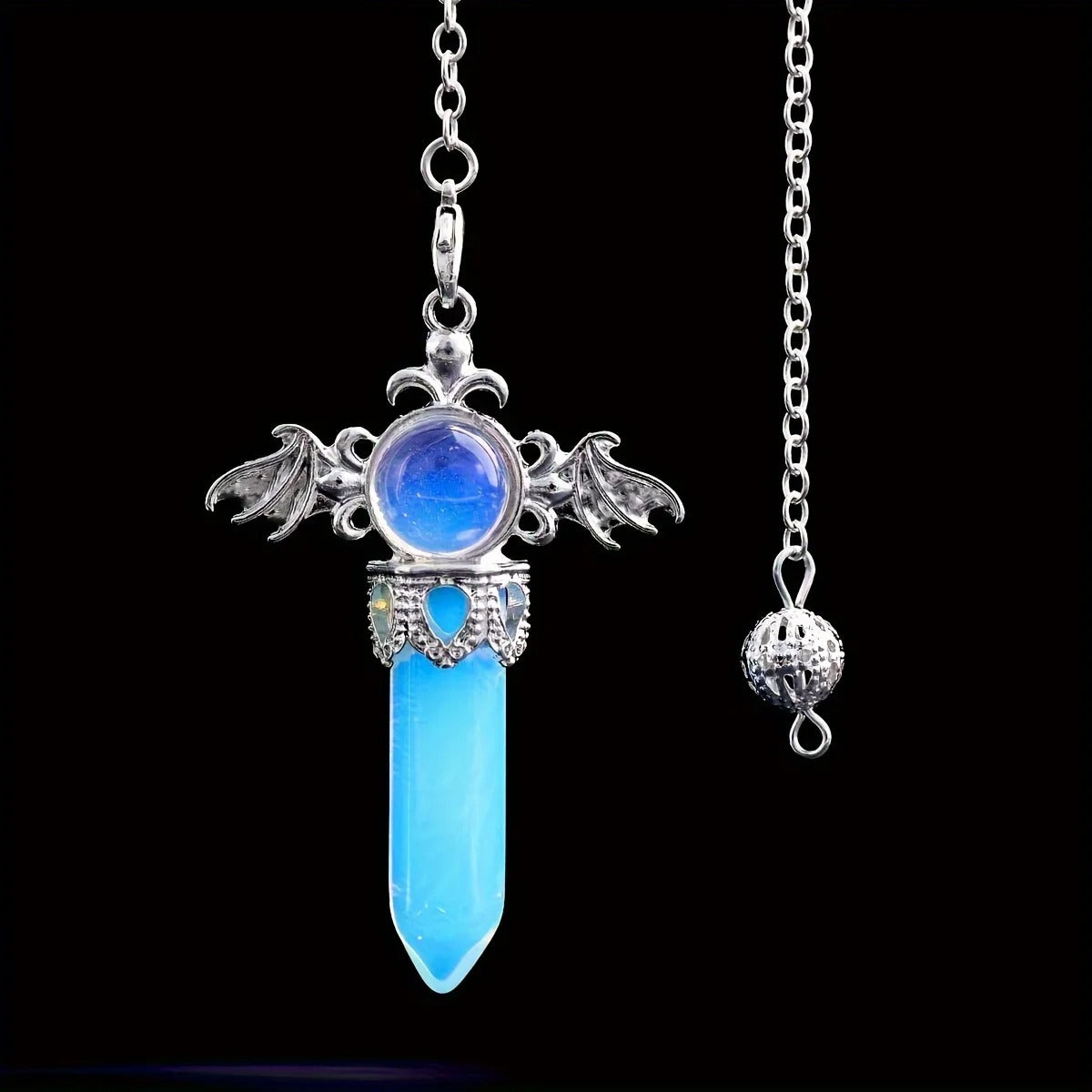pendule oui non aile d'ange bleu