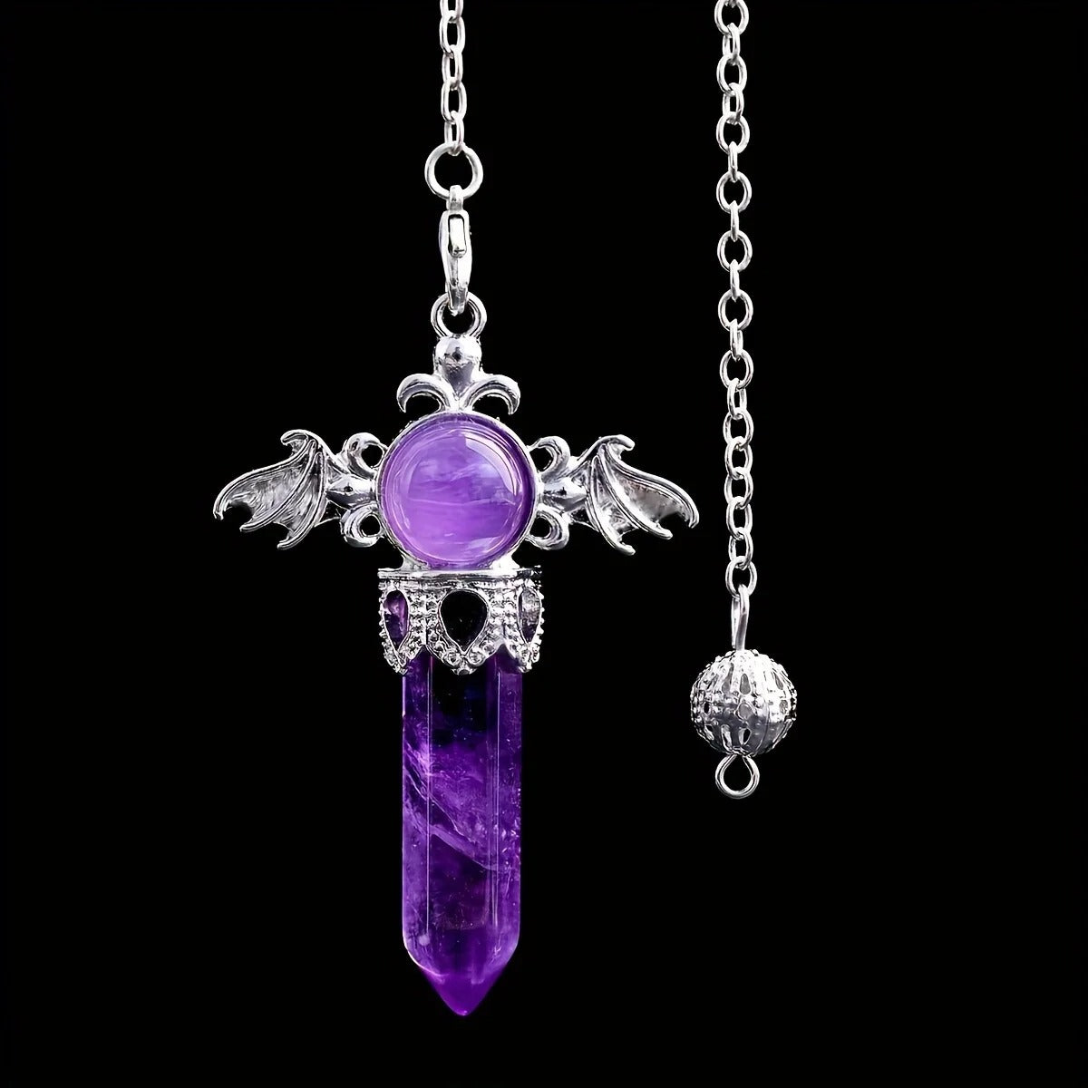 pendule oui non aile d'ange violet