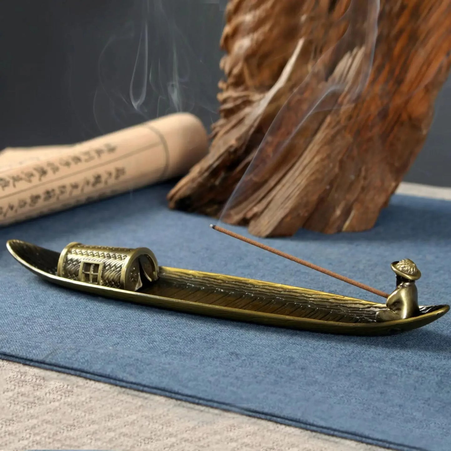 porte encens bateau peche batonnet