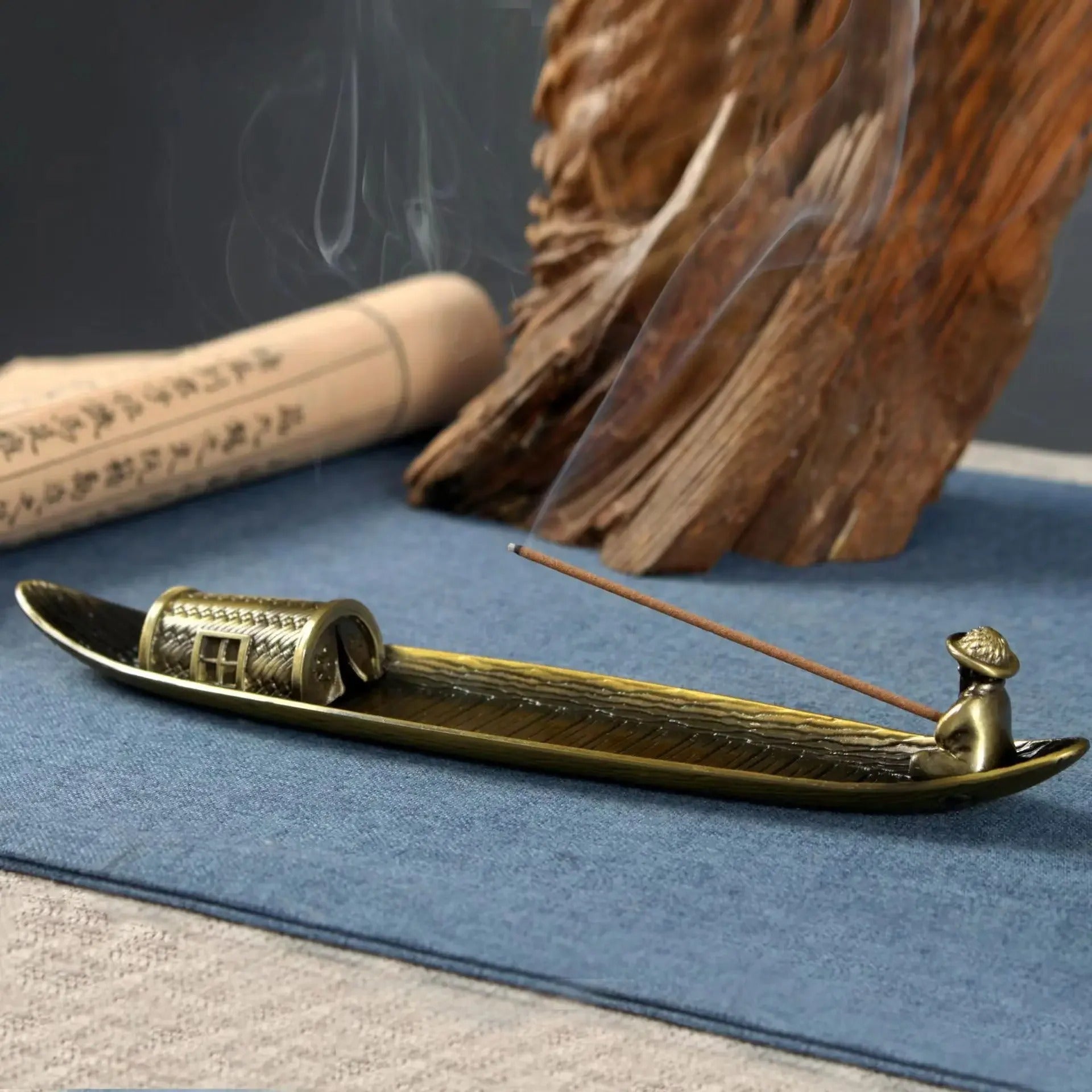 porte encens bateau peche batonnet