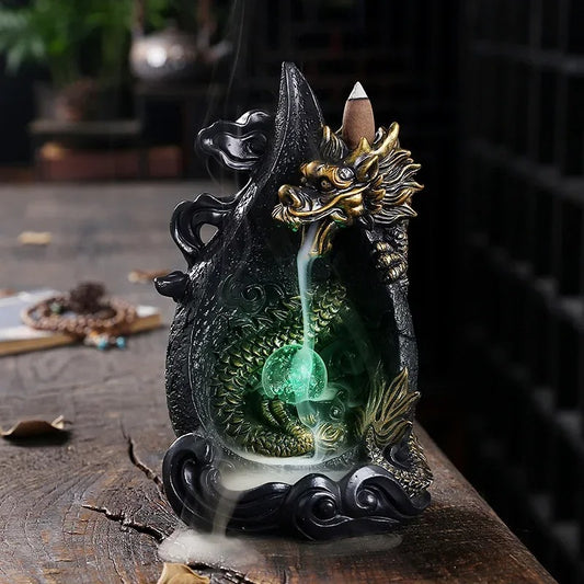 porte encens dragon led allume