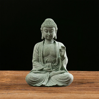 statue bouddha gres variante main