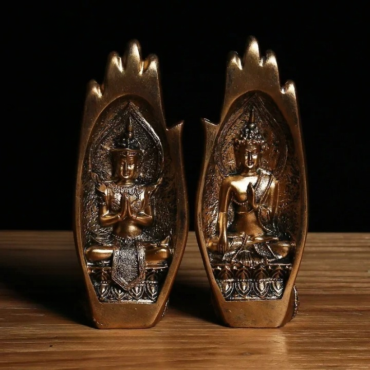 statue mains de bouddha variantes cuivre