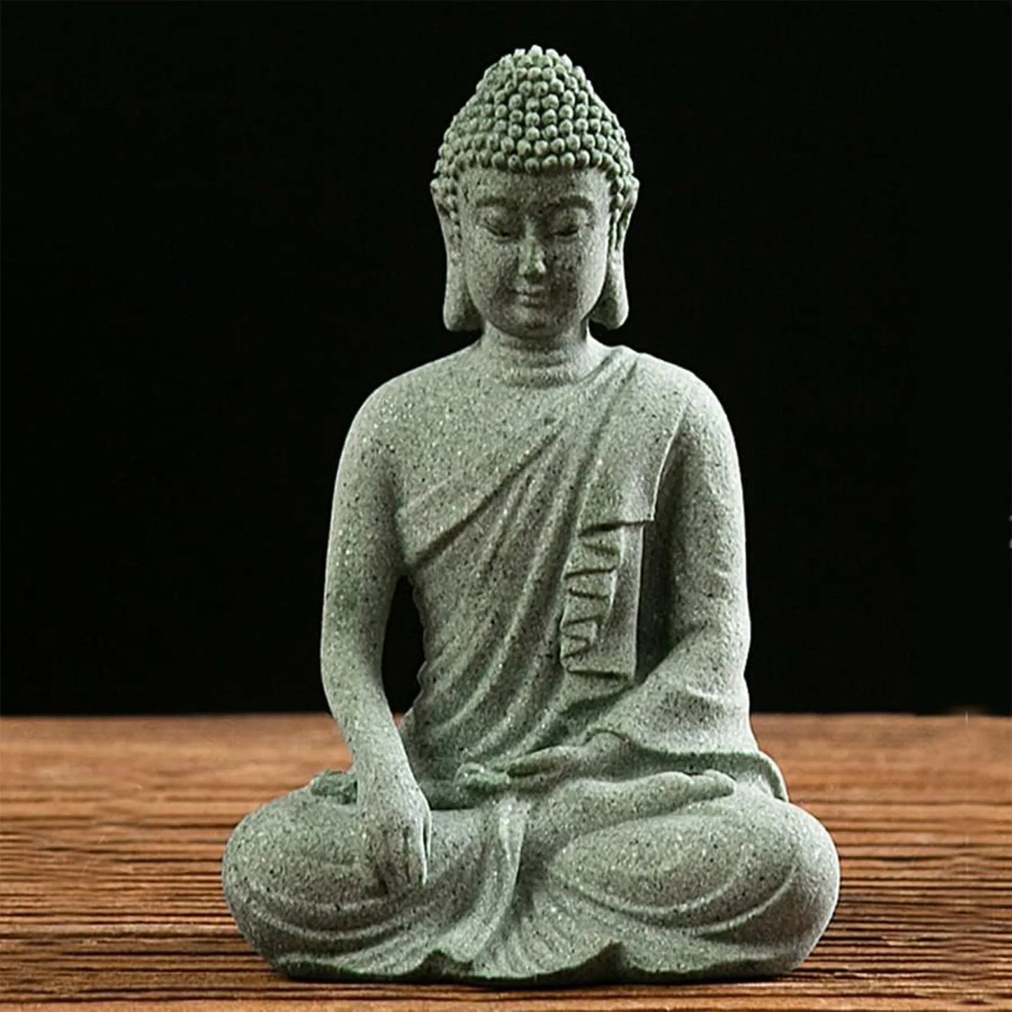 statue bouddha gres variante assis