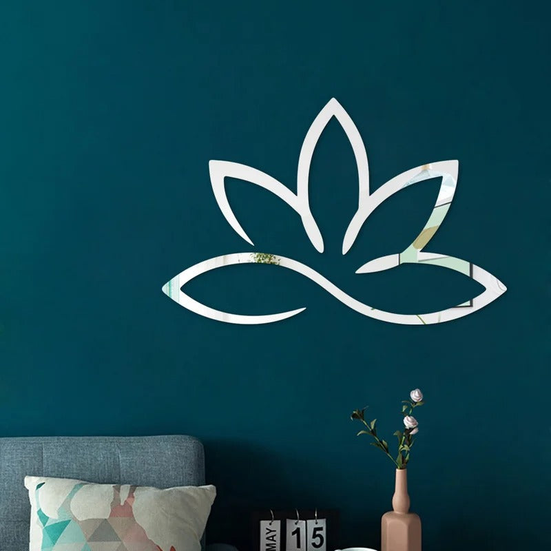 sticker lotus argent