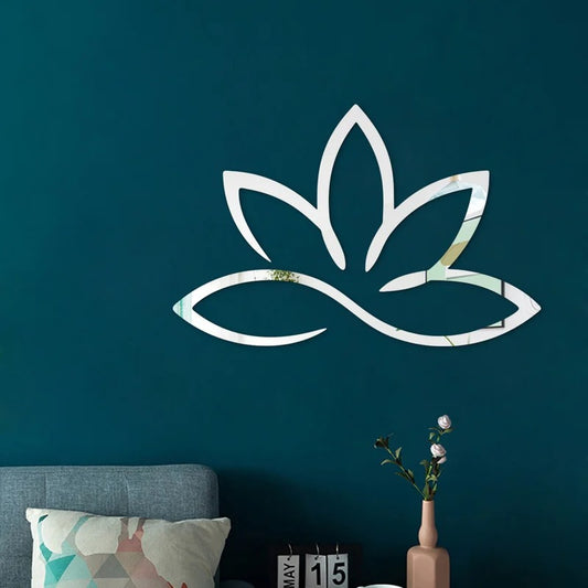 sticker lotus argent